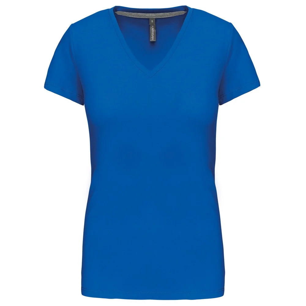 Kariban K381 T-shirt V-hals Dames – Licht koningsblauw