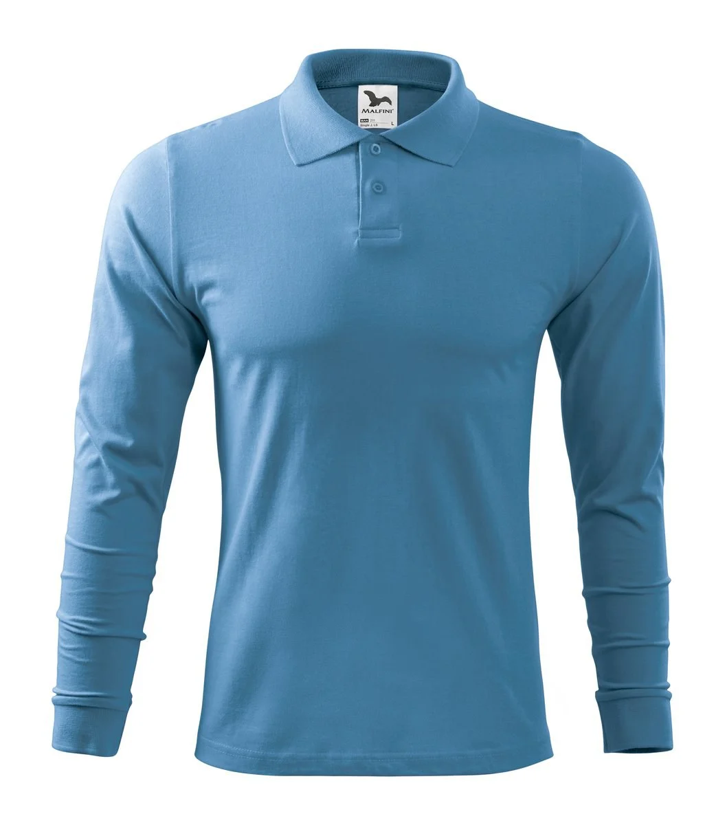 Malfini 211 Polo Lange Mouwen – blauw azur