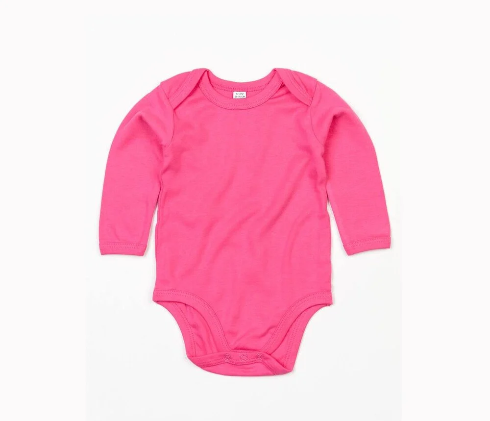 Babybugz BZ030 Baby Romper Lange Mouwen – Fuchsia