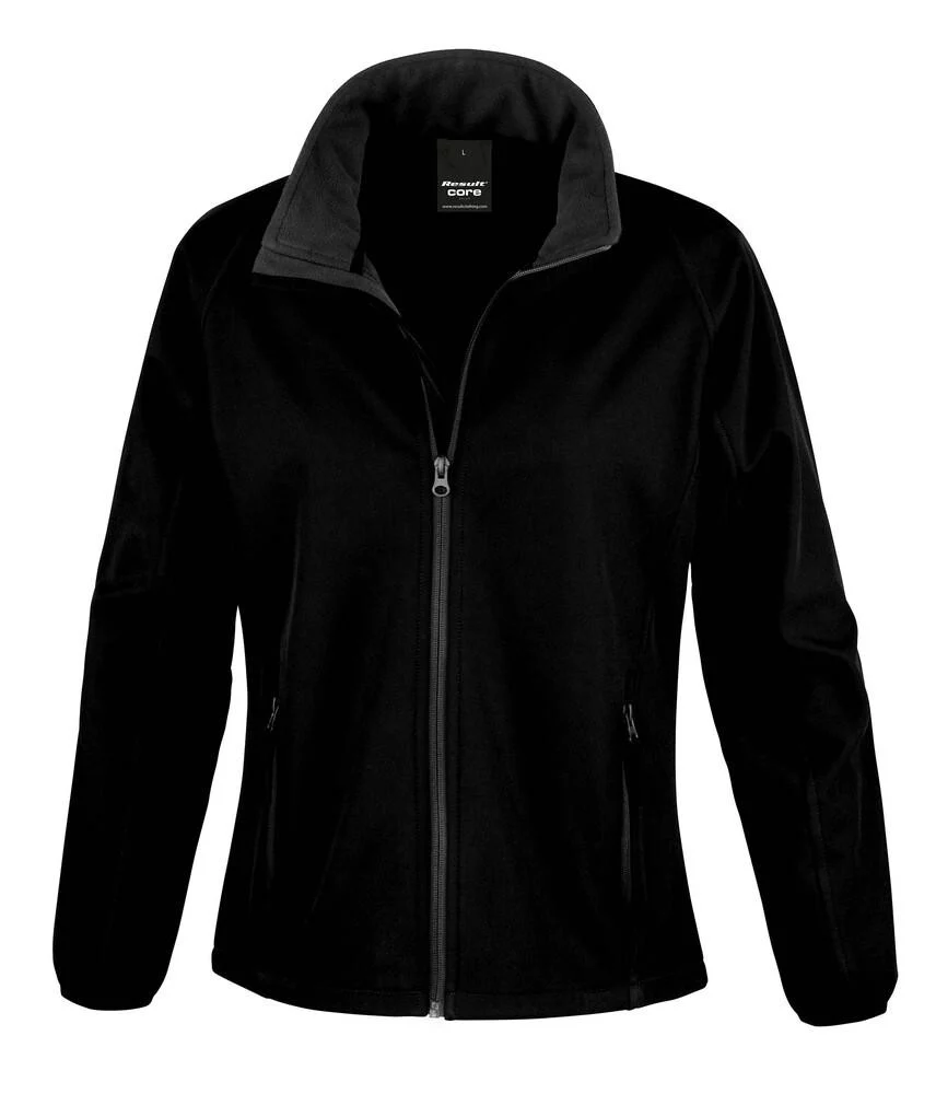 Result R231F Core Softshell Jas Dames – Black / Black