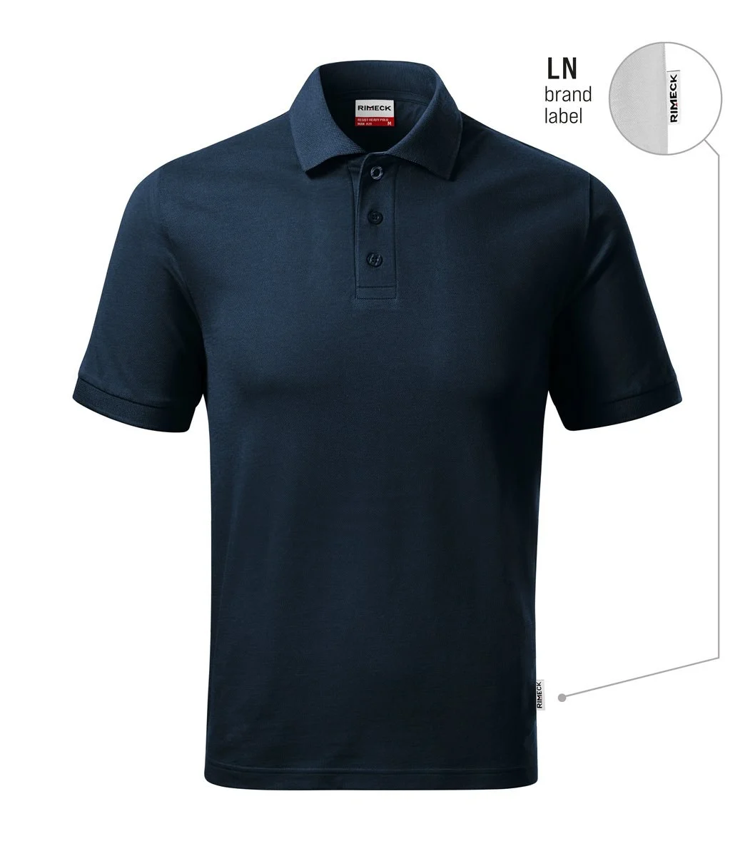 Rimeck R20 Heavy Polo – marineblauw 02 (merklabel)