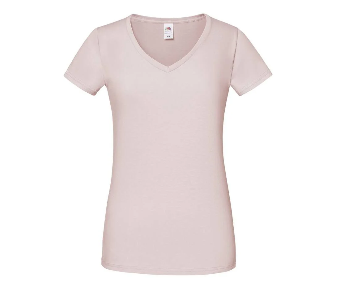 Fruit of the Loom SC155 V-hals T-shirt Dames – Powder Rose