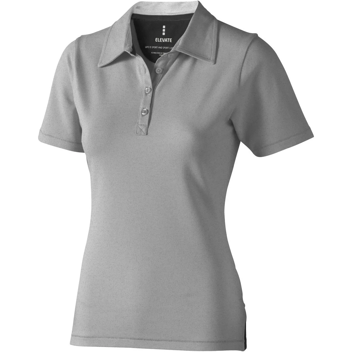 Elevate 38085 Markham Stretch Polo Dames – Grijs gemêleerd