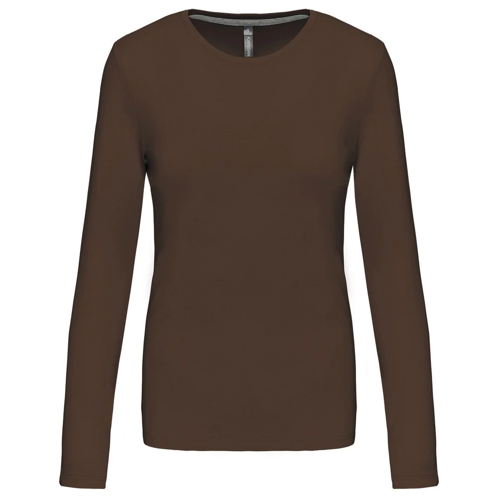 Kariban K383 T-shirt Lange Mouwen Dames – Chocolade