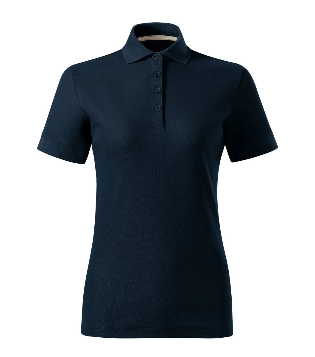 Montparel 235 Biologisch Tweekleurig Polo – Marineblauw
