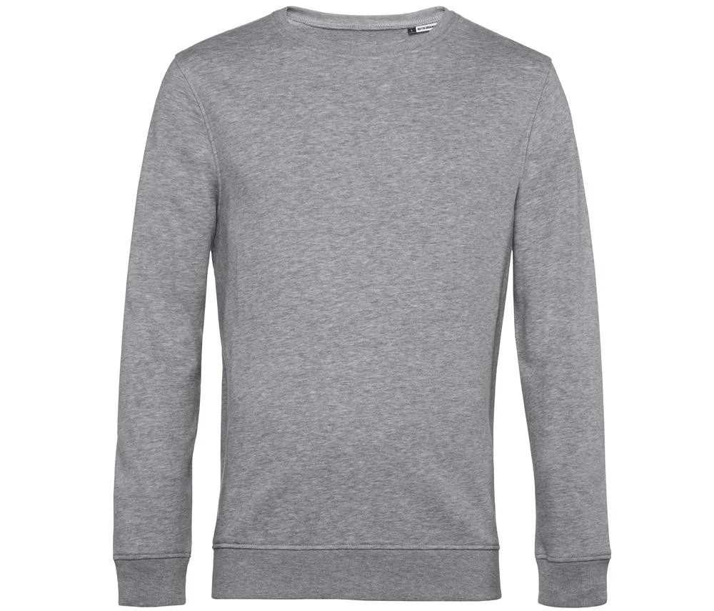 B&C BCU31B Biologische Sweater – Heather Grey