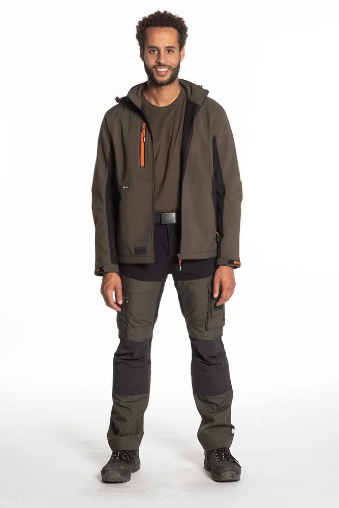 Herock HK175 Trystan Softshell Jas Heren – Dark Khaki/Black