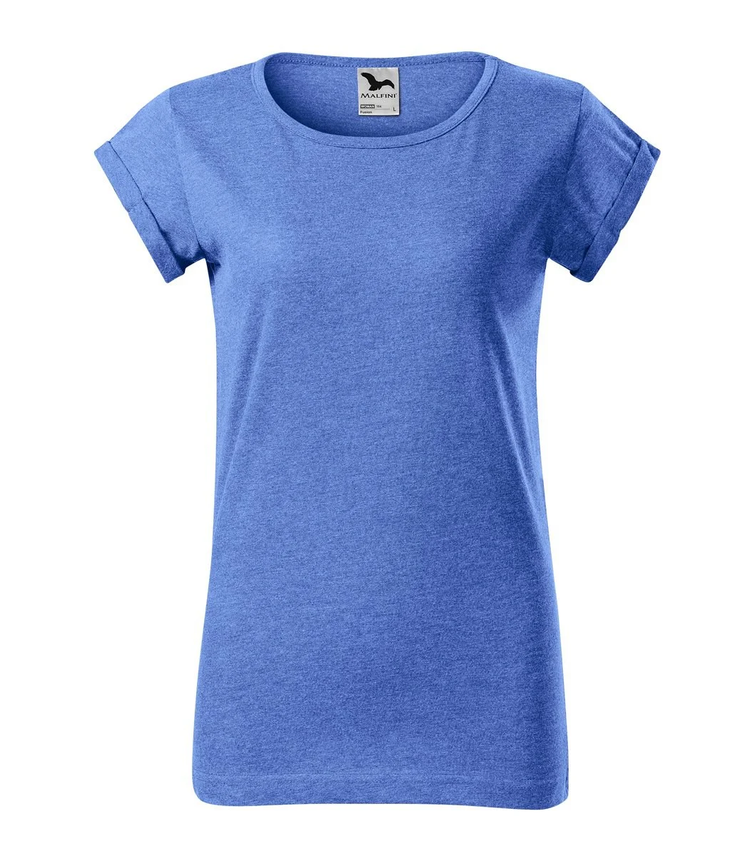 Malfini 164 Fusion T-shirt Dames – melange blauw