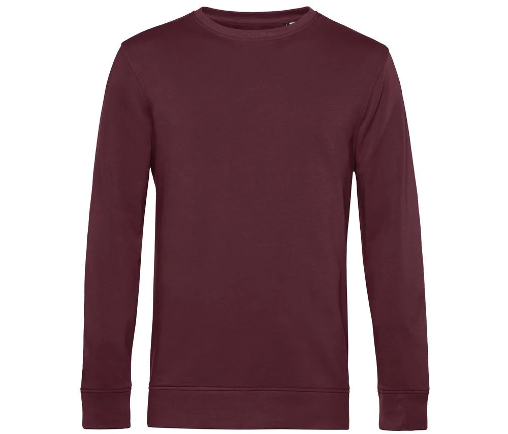 B&C BCU31B Biologische Sweater – Burgundy