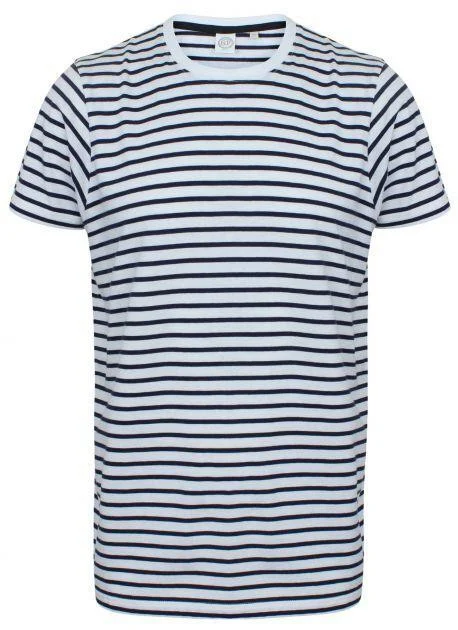 SF Men SF202 Unisex Gestreept T-shirt – White/Navy