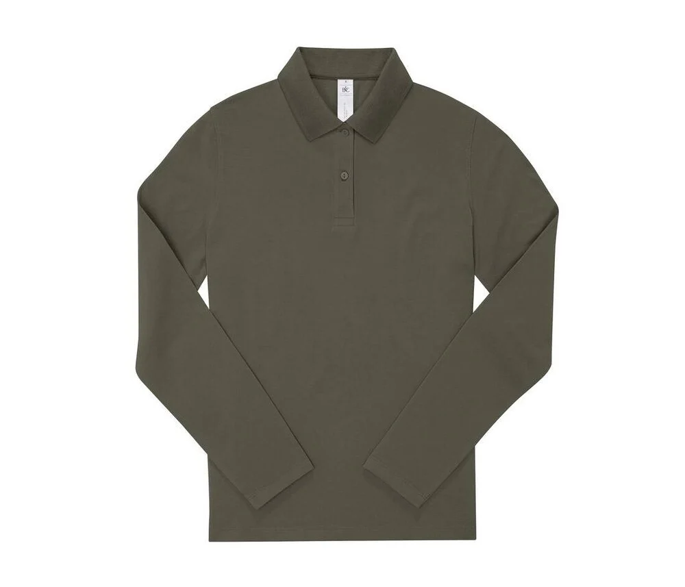 B&C BCW462 Polo Lange Mouwen Dames – Camo Green