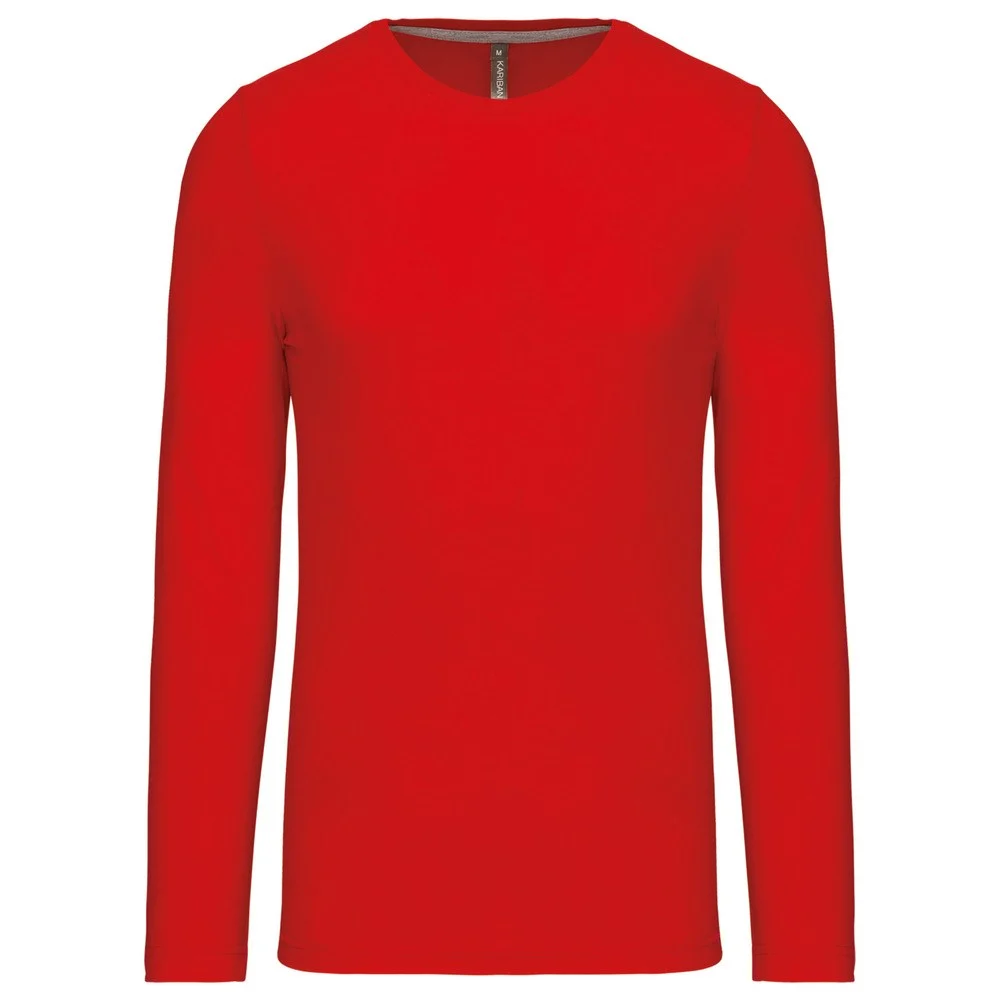 Kariban K359 T-shirt Lange Mouwen Heren – Rood
