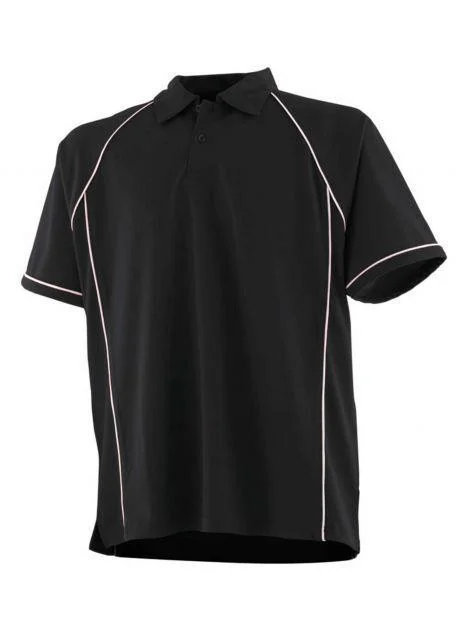 Finden & Hales LV370 Performance Polo – Black/White