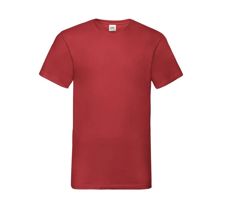 Fruit of the Loom SC234 Valueweight V-hals T-shirt – Red