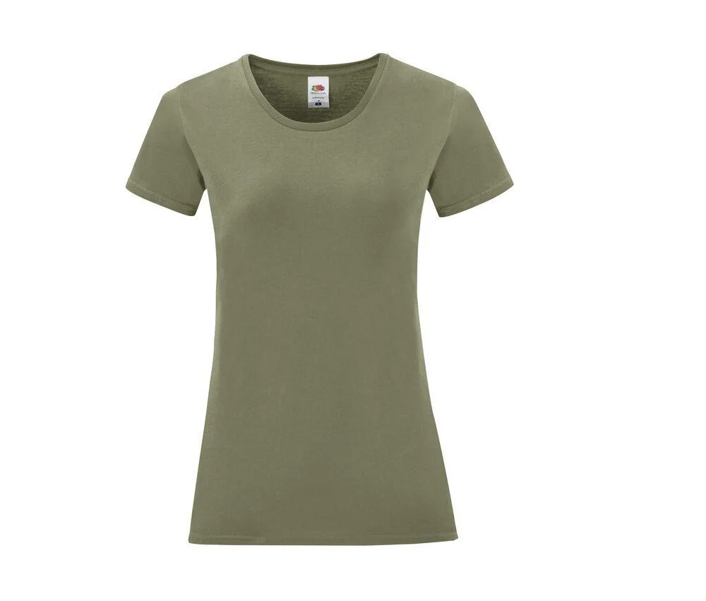 Fruit of the Loom SC151 Iconic T-shirt Dames – Classic Olive