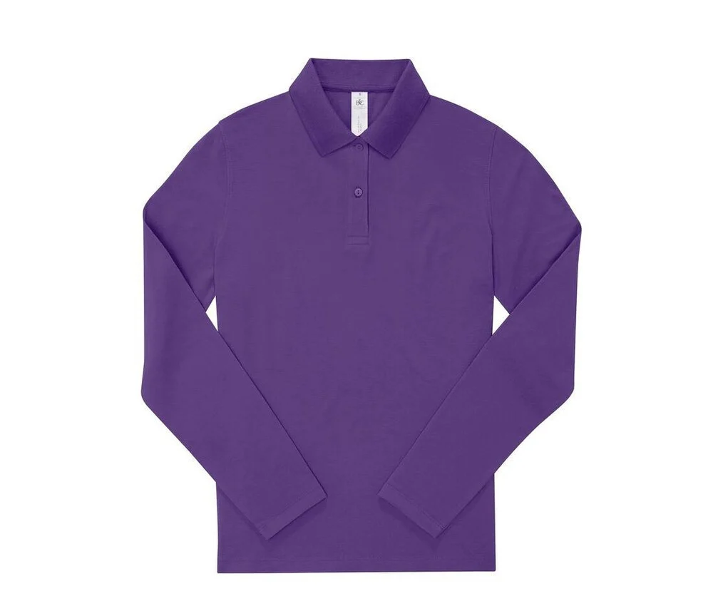B&C BCW462 Polo Lange Mouwen Dames – Meta Lilac