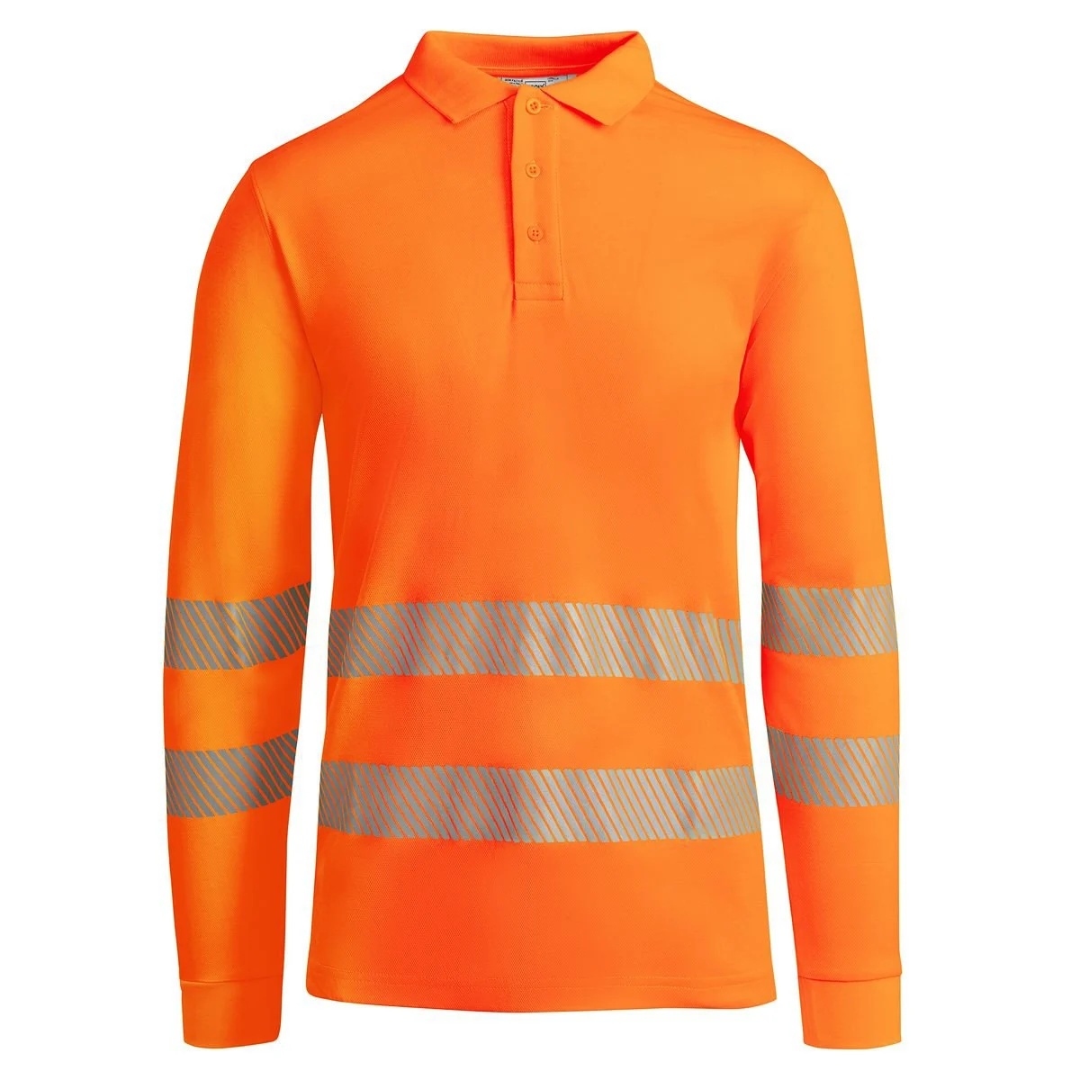 Roly HV9319 Atrio Poloshirt Lange Mouwen Hoge Zichtbaarheid – Orange Fluor