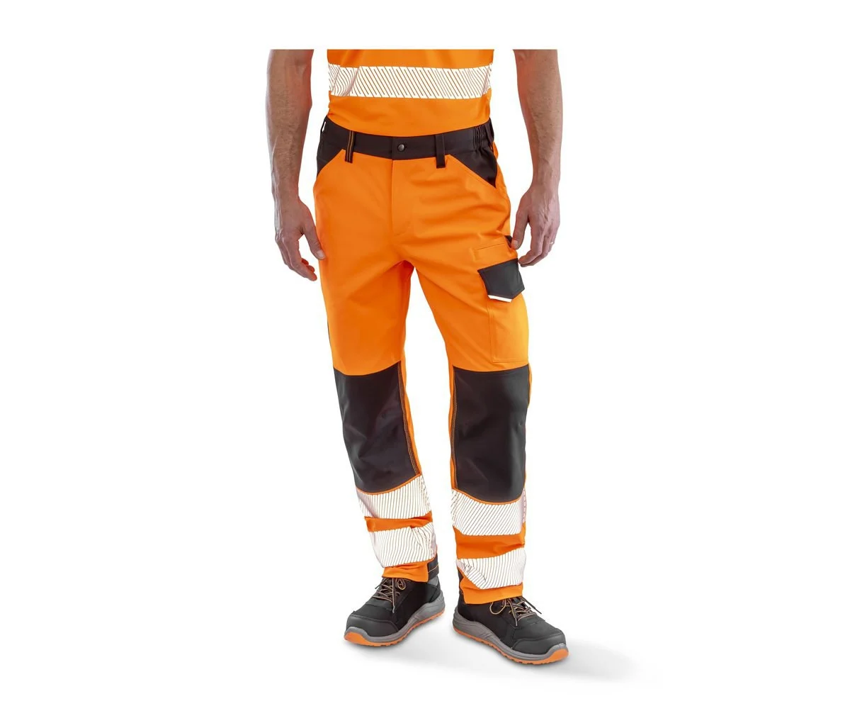 Result RS517X Stretch Werkbroek Hoge Zichtbaarheid – Fluorescent Orange