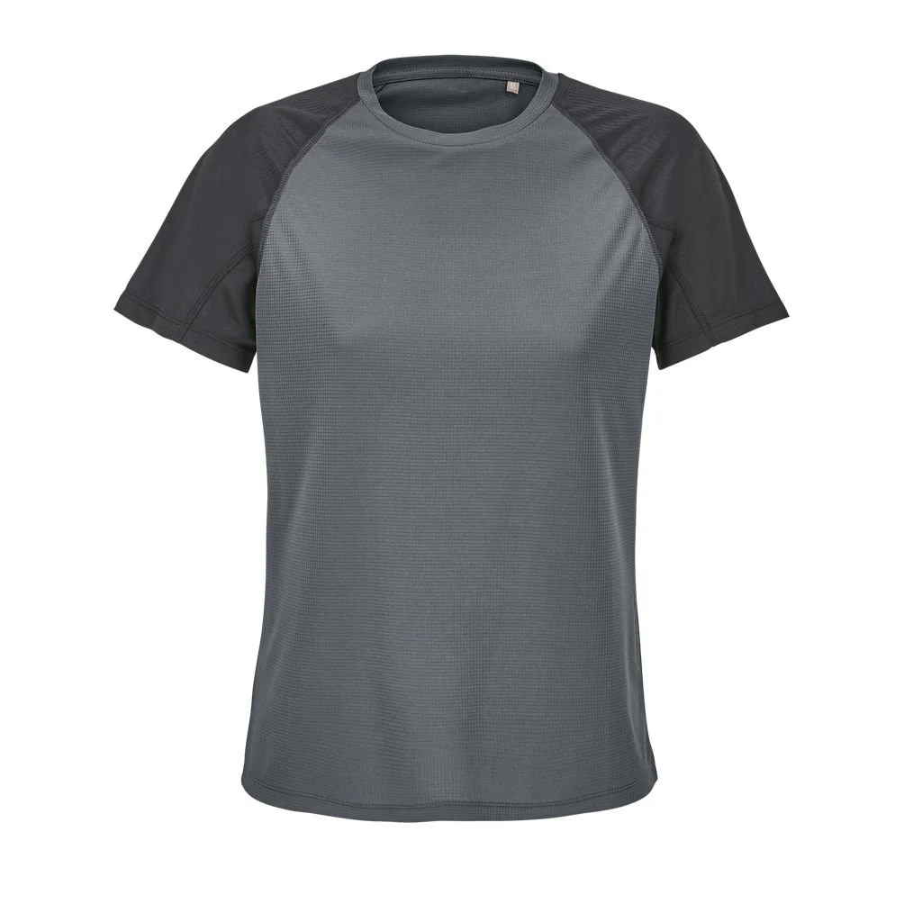 SOL'S 04788 Vortex Raglan T-shirt Dames – Black/Charcoal Grey