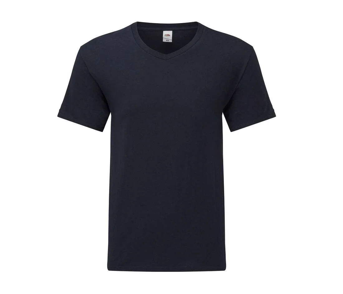 Fruit of the Loom SC154 V-hals T-shirt Heren – Deep Navy