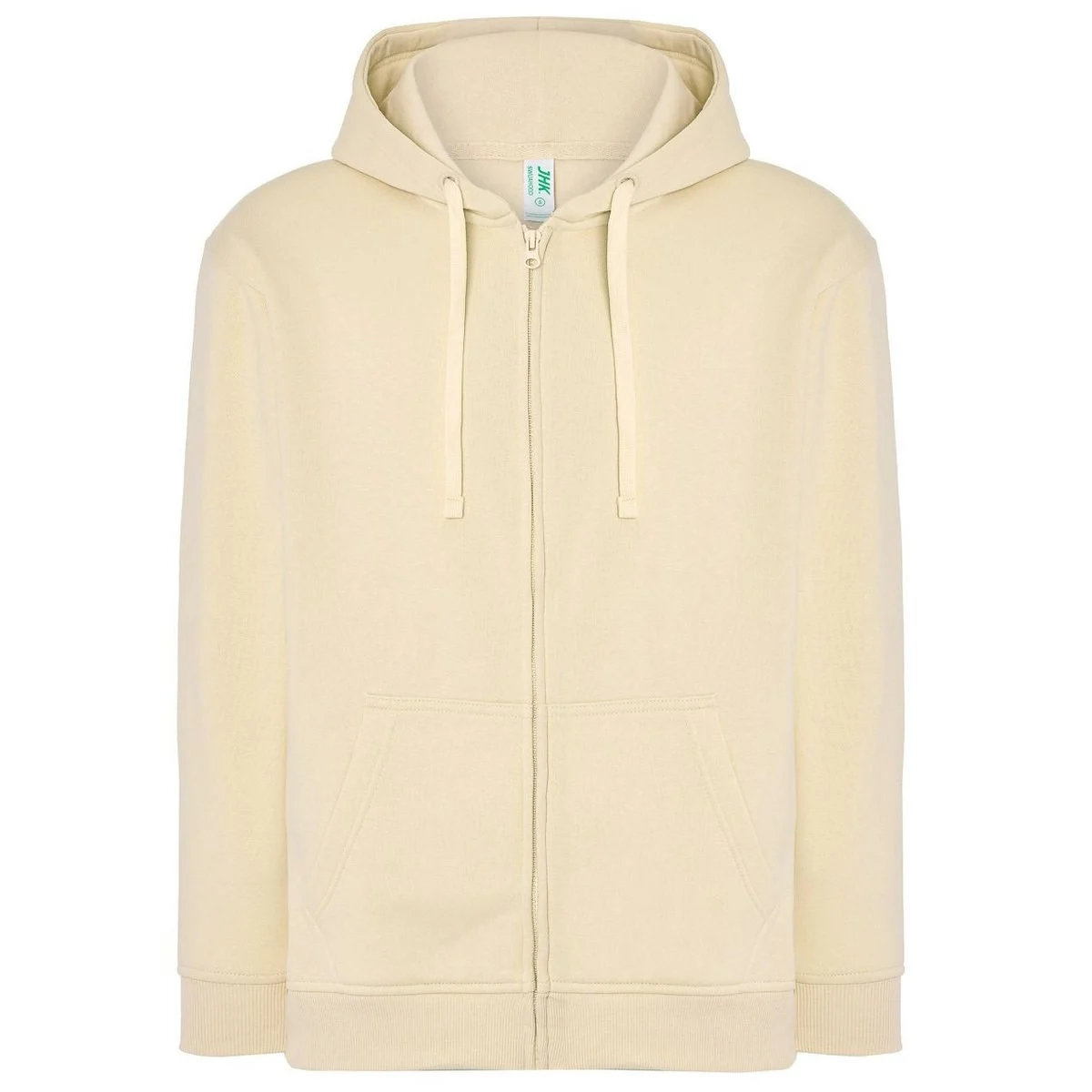 JHK JK297 Hoodie met Rits – Butter Cream
