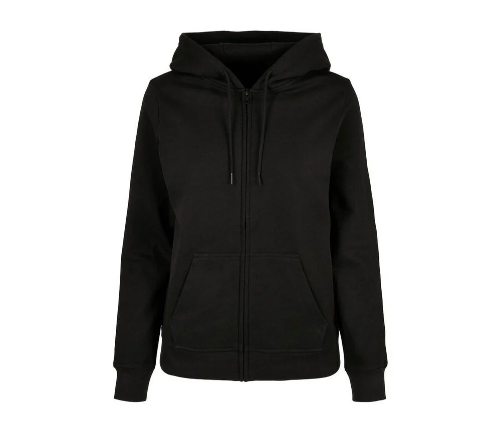Build Your Brand BYB009 Basic Ritshoodie Dames – Black