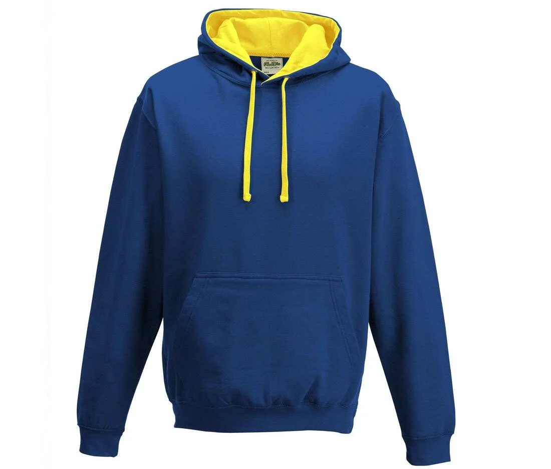 AWDIS JH003 Varsity Hoodie – Royal Blue/Sun Yellow