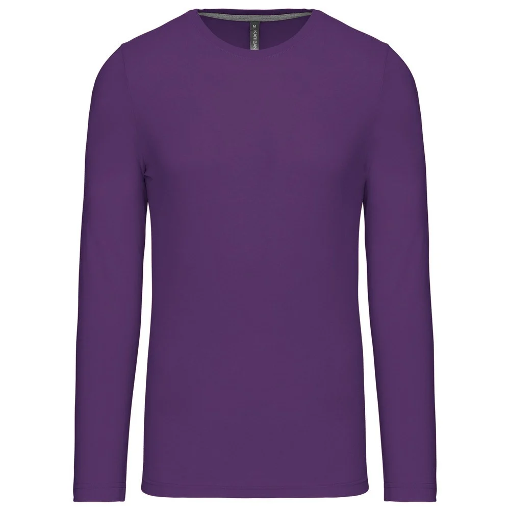 Kariban K359 T-shirt Lange Mouwen Heren – Paars