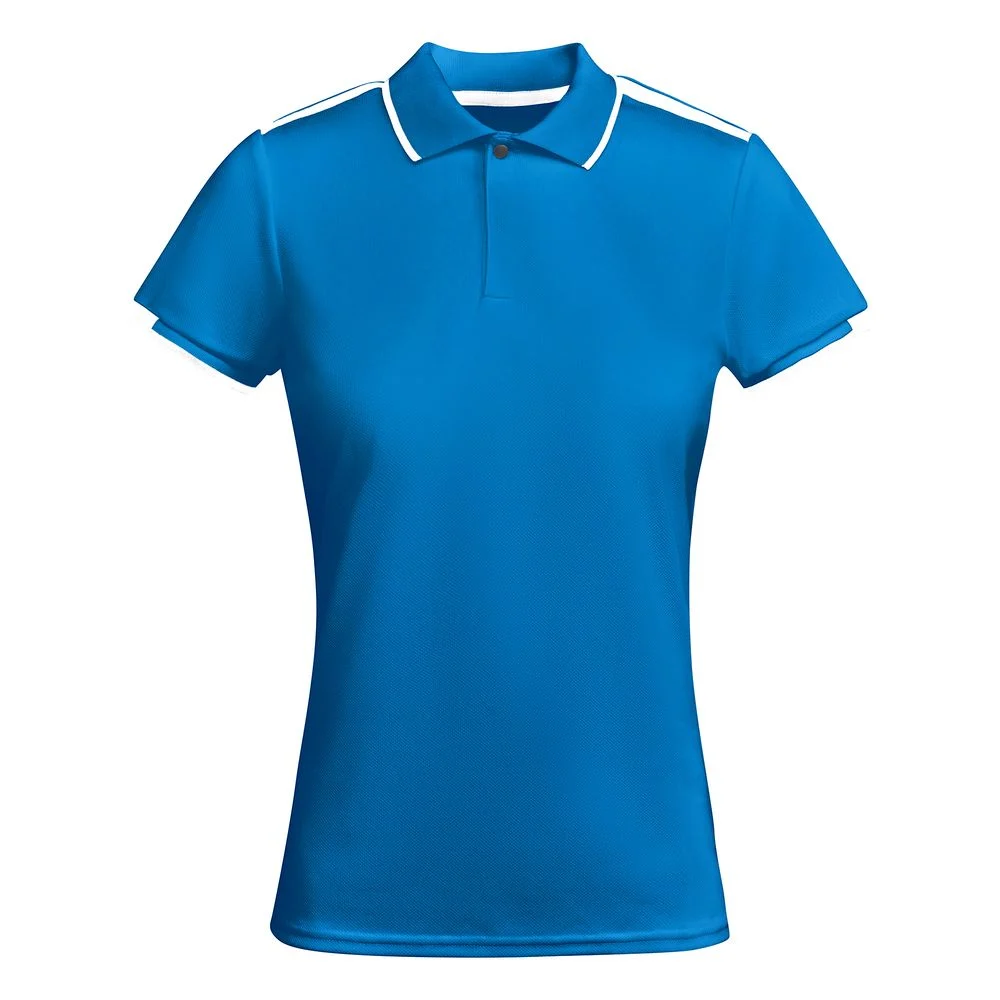 Roly PO0409 Tamil Gerecycled Sportpolo Dames – Koningsblauw/Wit