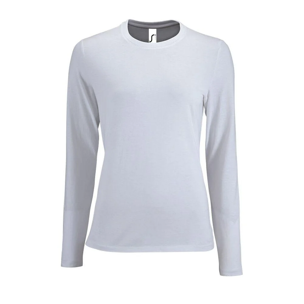 SOL'S 02075 Imperial T-shirt Lange Mouwen Dames – Wit