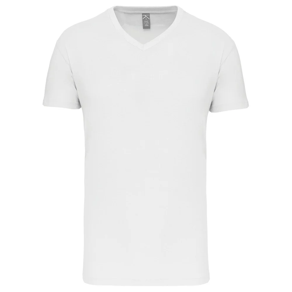 Kariban K3028IC Biologisch T-shirt V-hals Heren – Wit