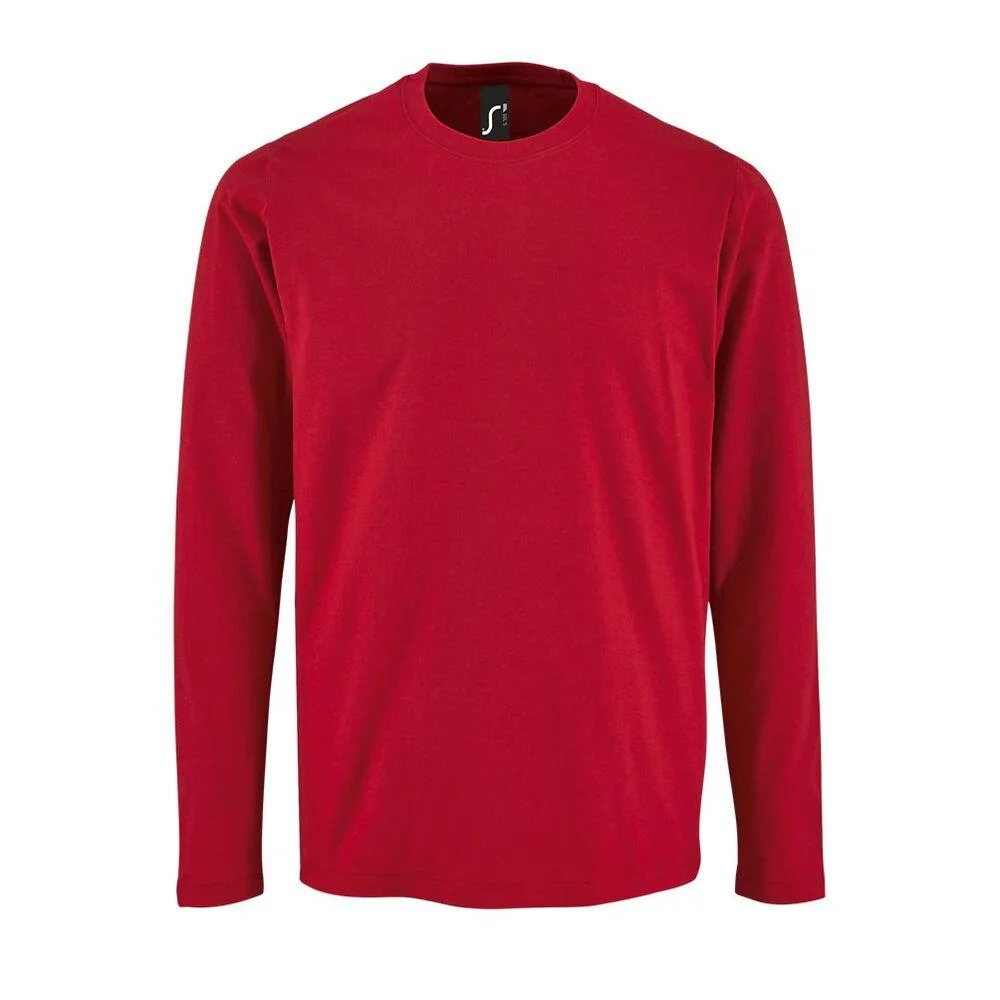 SOL'S 02074 Imperial T-shirt Lange Mouwen Heren – Rood