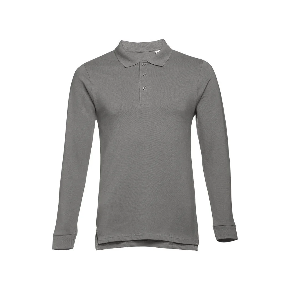 TH Clothes 30141 Polo Lange Mouwen Heren – Grijs