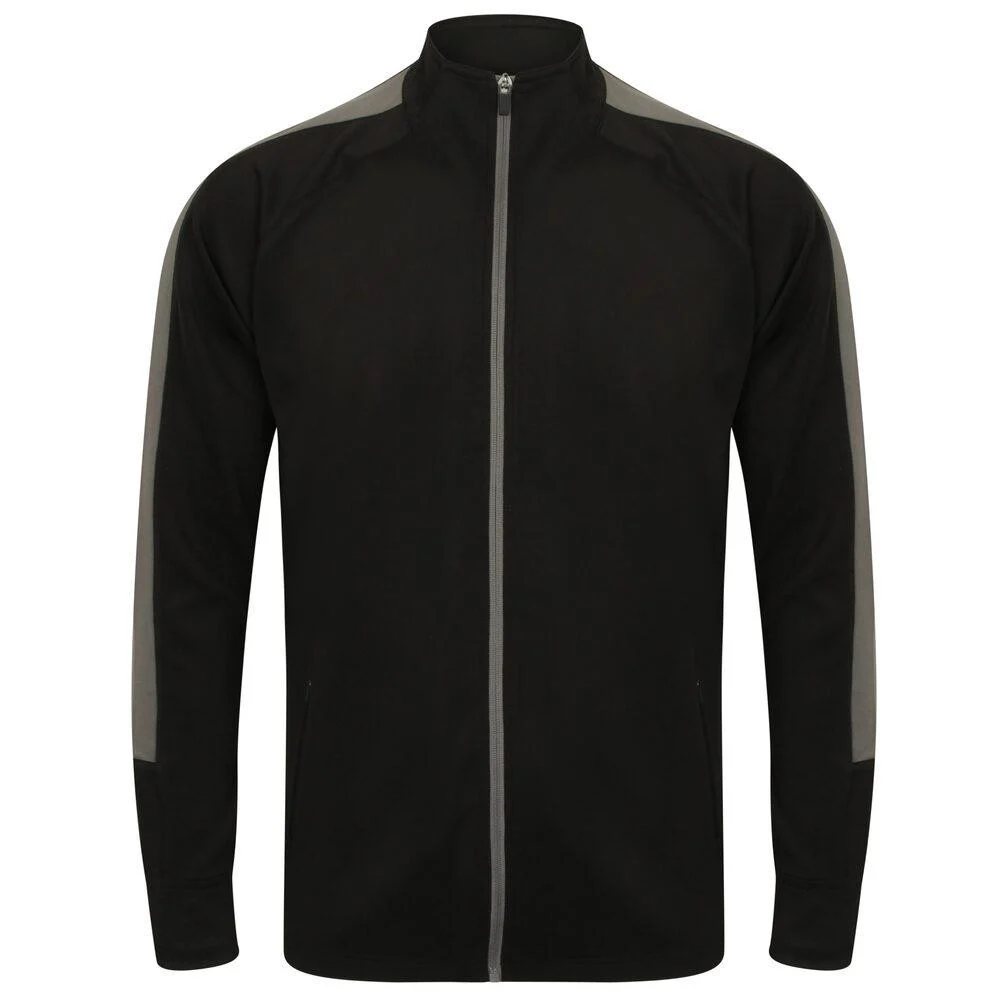 Finden & Hales LV871 Trainingsjack – Black/ Gunmetal Grey