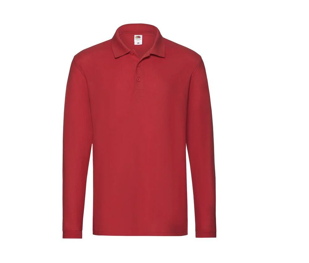 Fruit of the Loom SC384 Premium Polo Lange Mouwen – Red