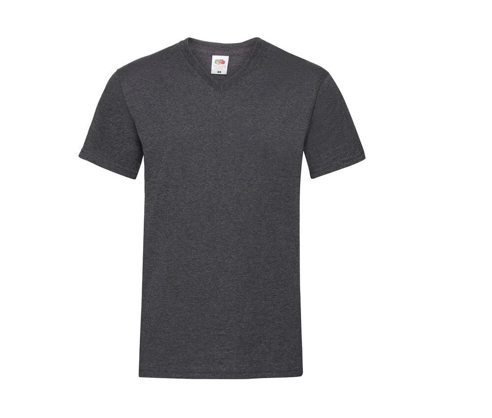 Fruit of the Loom SC234 Valueweight V-hals T-shirt – Dark Heather Grey