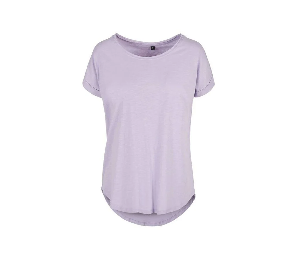 Build Your Brand BY036 T-shirt met Lange Rug Dames – Lilac