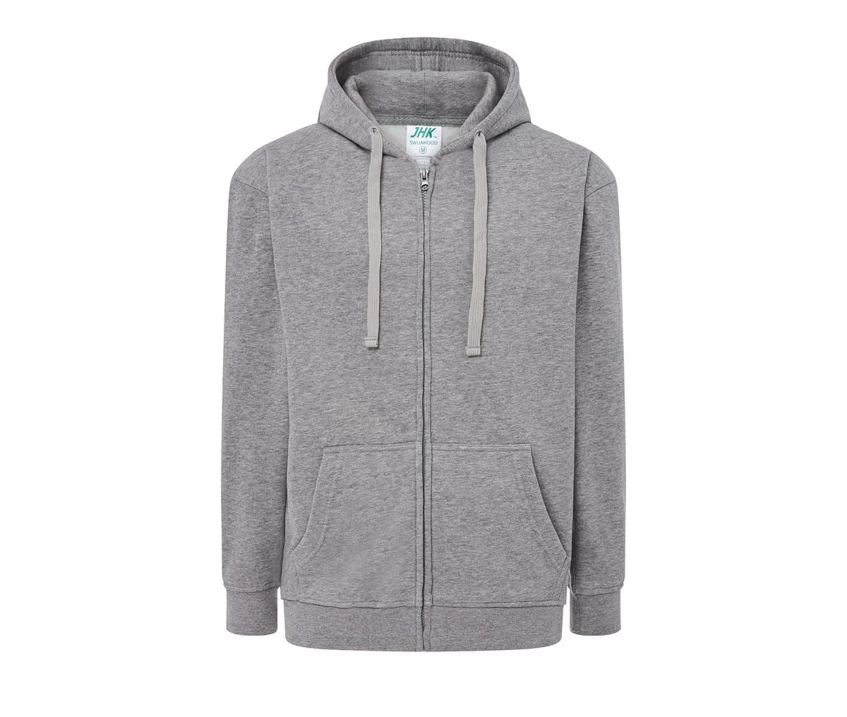 JHK JK297 Hoodie met Rits – Grey Melange