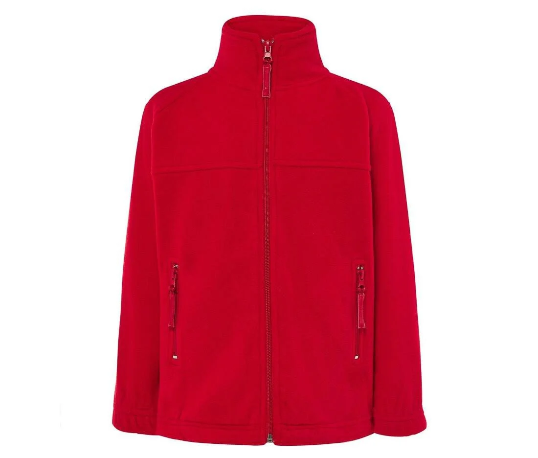 JHK JK300K Kinder Fleecejas met Rits – Red