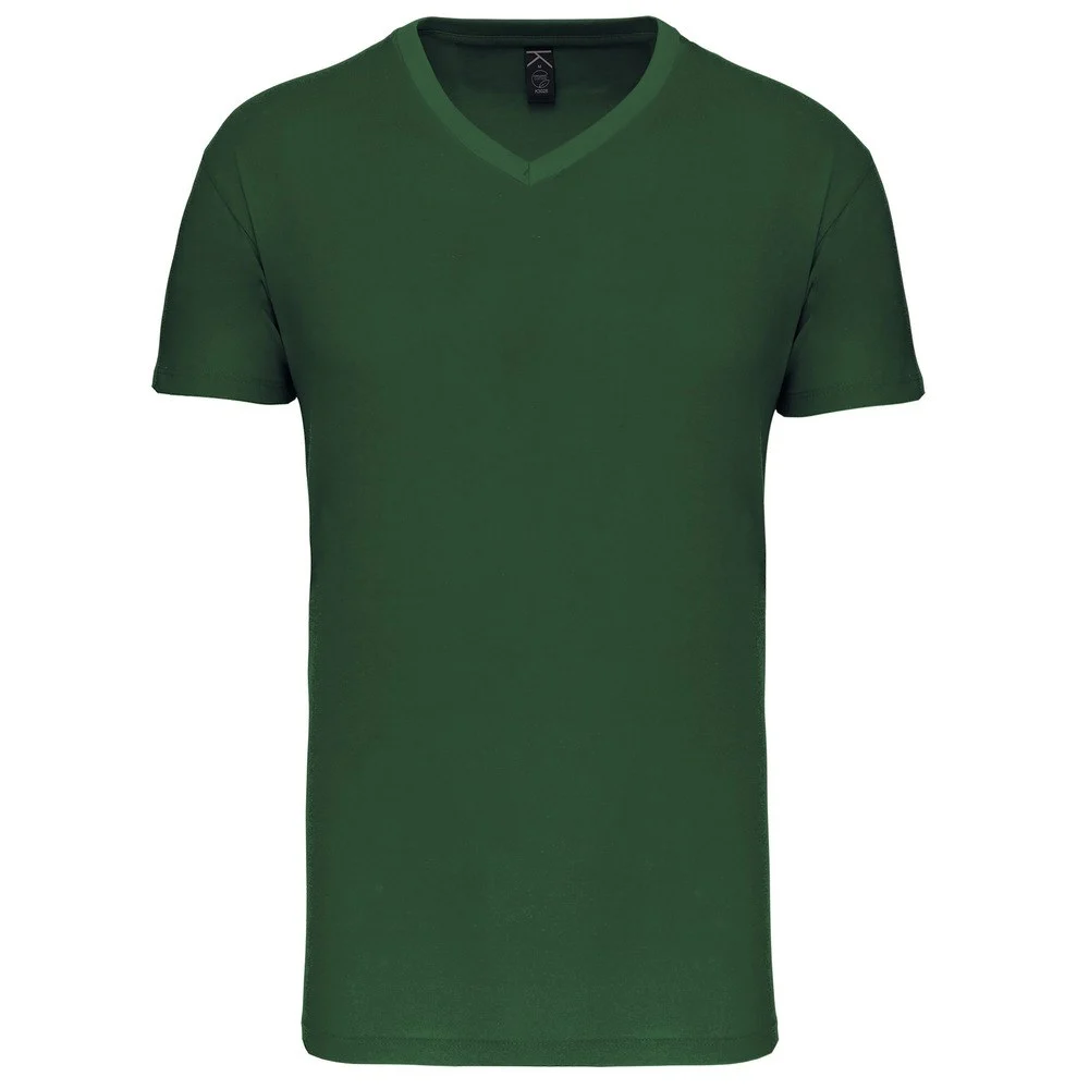 Kariban K3028IC Biologisch T-shirt V-hals Heren – Bosgroen