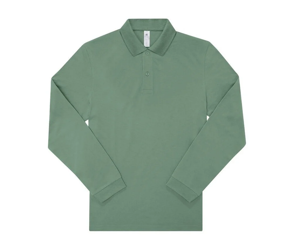 B&C BCU427 210 Polo Lange Mouwen Heren – Amalfi Green