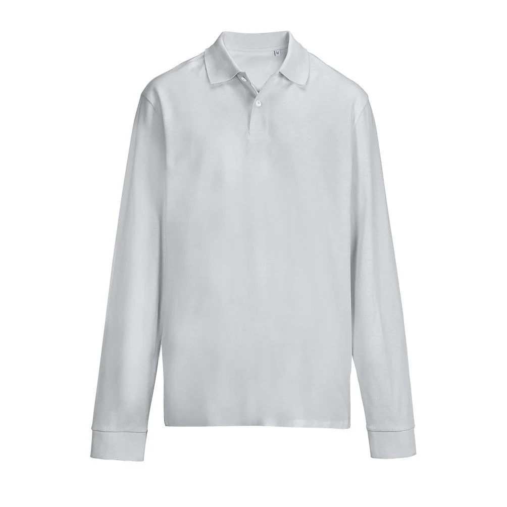 SOL'S 04441 Pacific Polo Lange Mouwen – Puur grijs