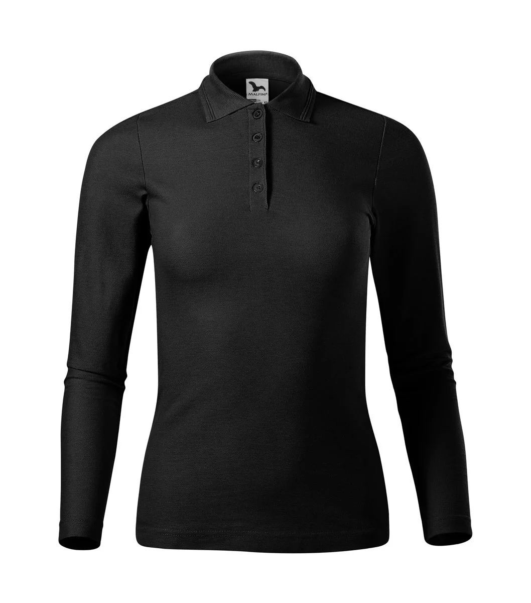 Malfini 231 Polo Lange Mouwen – Zwart