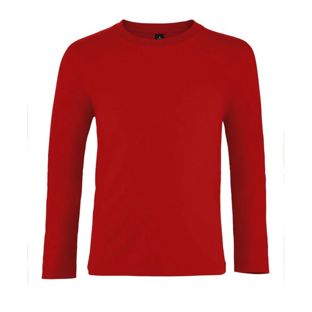SOL'S 02947 Imperial T-shirt Lange Mouwen Kinderen – Rood