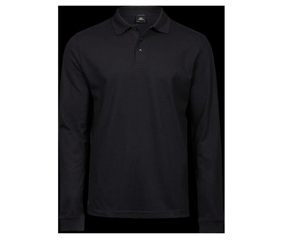 Tee Jays TJ1406 Luxury Stretch Polo Lange Mouwen Heren – Black
