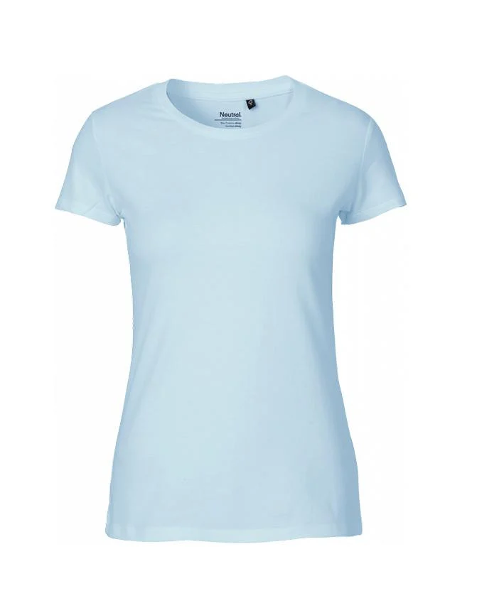 Neutral O81001 Getailleerd T-shirt Dames – Light Blue