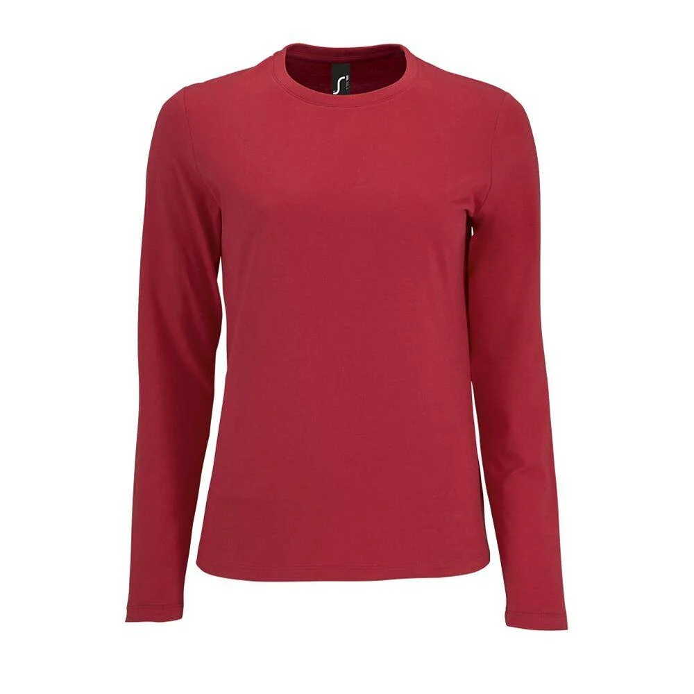 SOL'S 02075 Imperial T-shirt Lange Mouwen Dames – Rood
