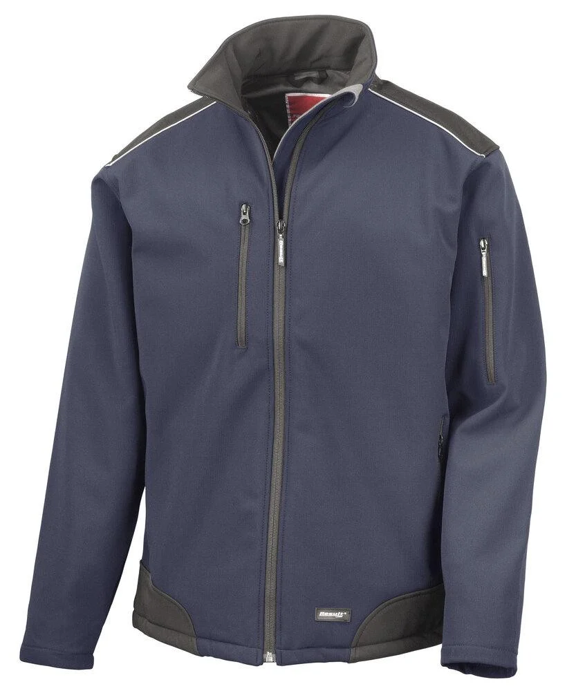 Result RS124 Softshell Jas Heren – Navy/Black