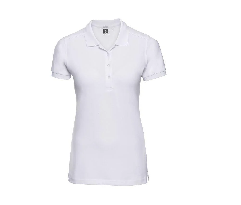 Russell JZ565 Stretch Polo Dames – White