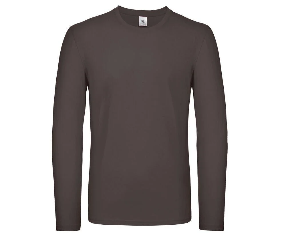 B&C BC05T #E150 T-shirt Lange Mouwen Heren – Bear Brown